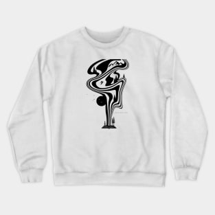 Imagination, Abstract, Black Design Crewneck Sweatshirt